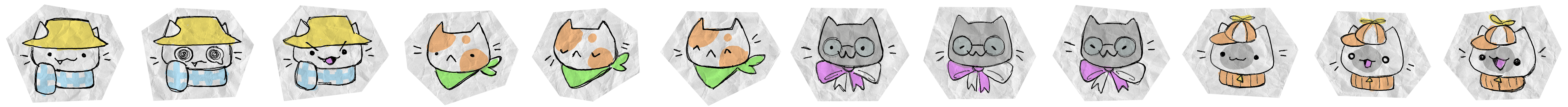 cat heads for npcs + main character